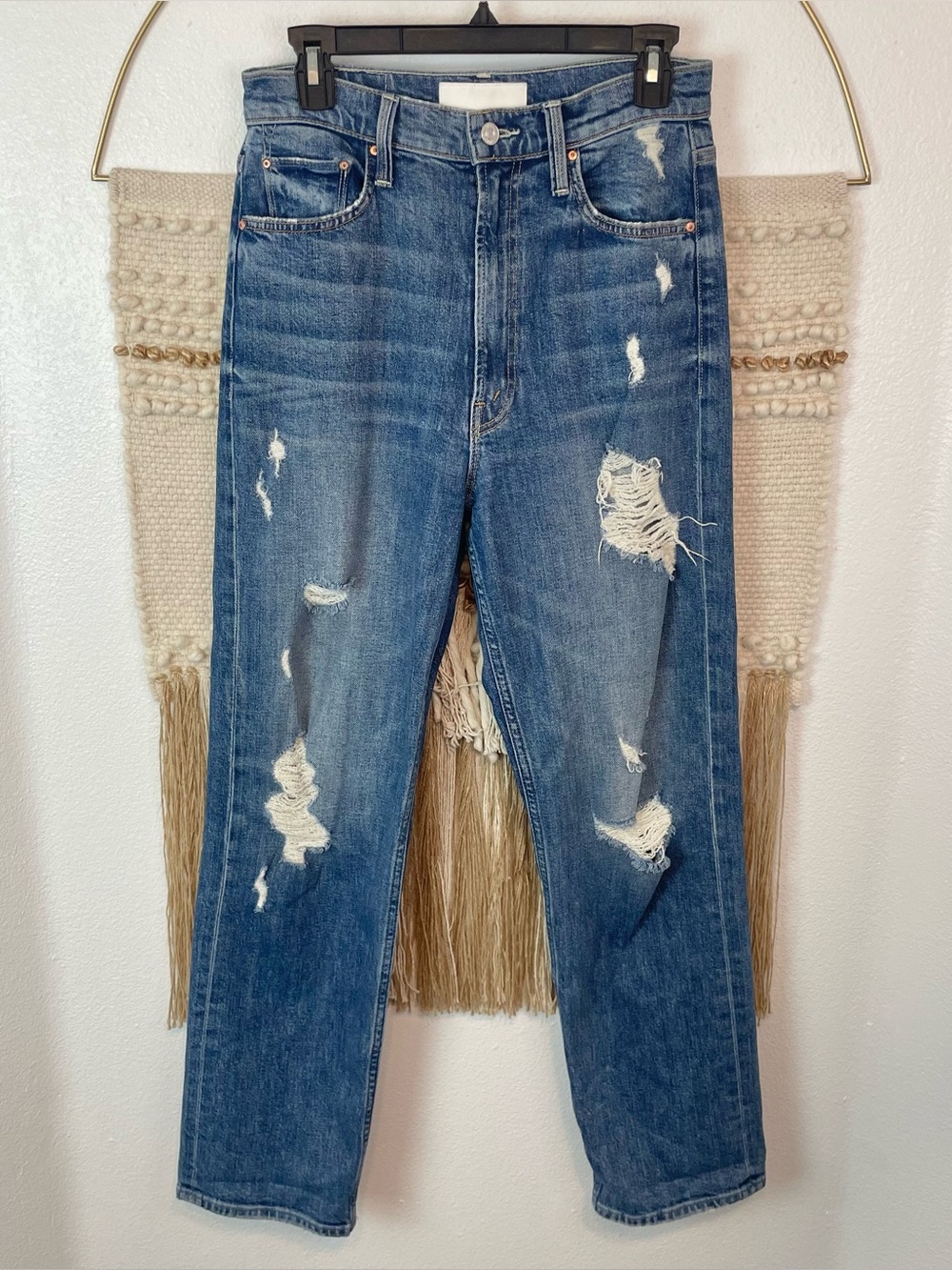 Mother Superior High Waisted Study Hover Jean 26 Straight leg